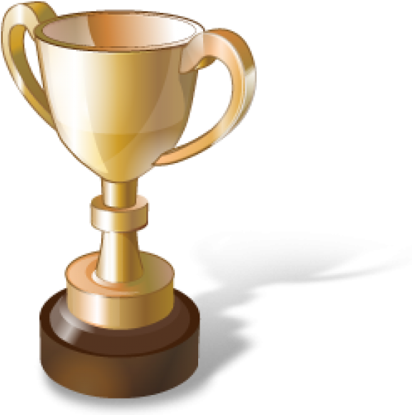 Golden Cup Trophy Icon - Trophy Icon Clipart (578x583), Png Download