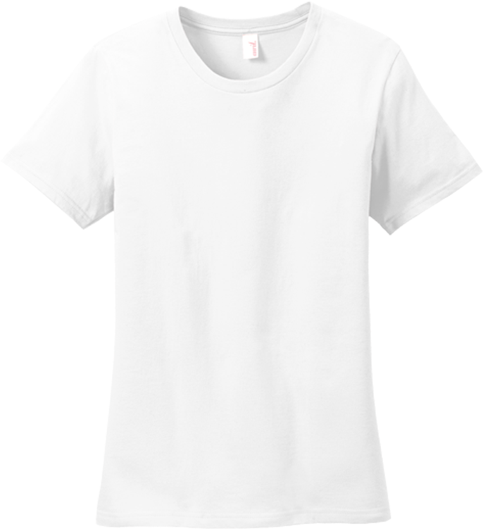 Anvil Ladies 100 Ring Spun Cotton T - Plain White T Shirt Jersey Clipart (750x750), Png Download