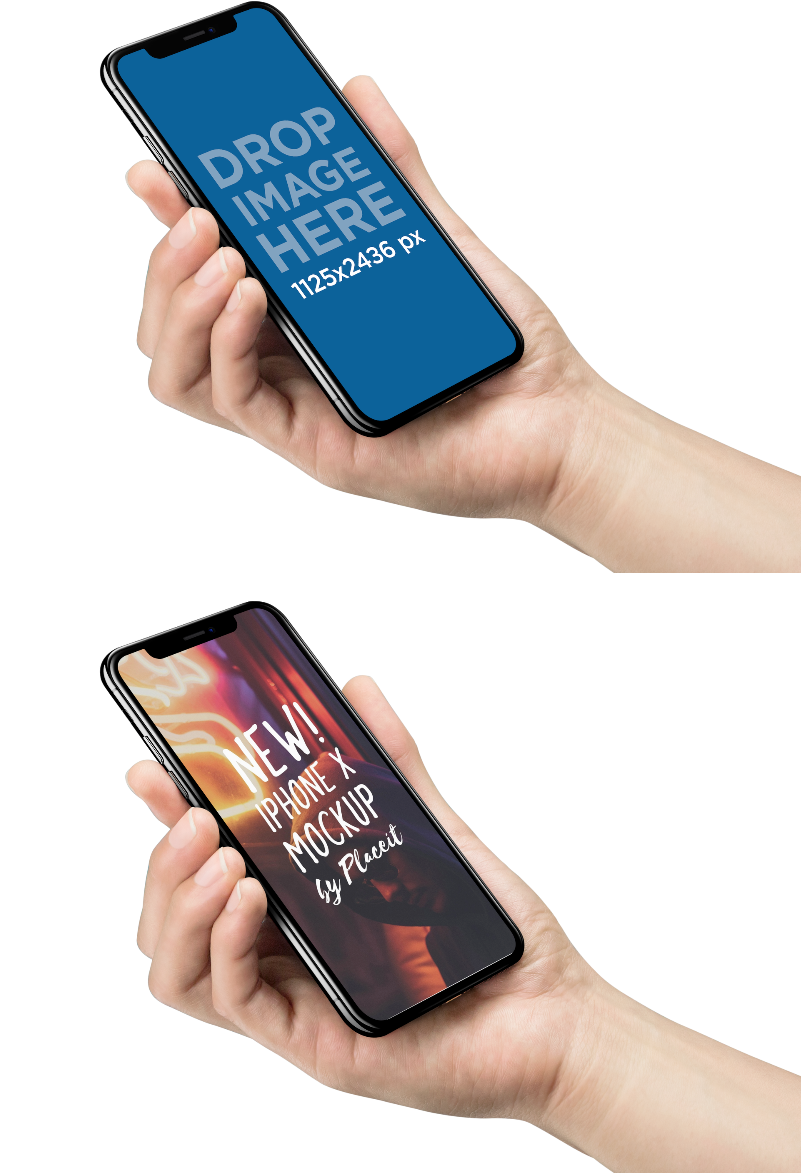 Iphone X Mockup Being Held Against Transparent Background - Mockup Iphone X Hand Clipart (800x1200), Png Download