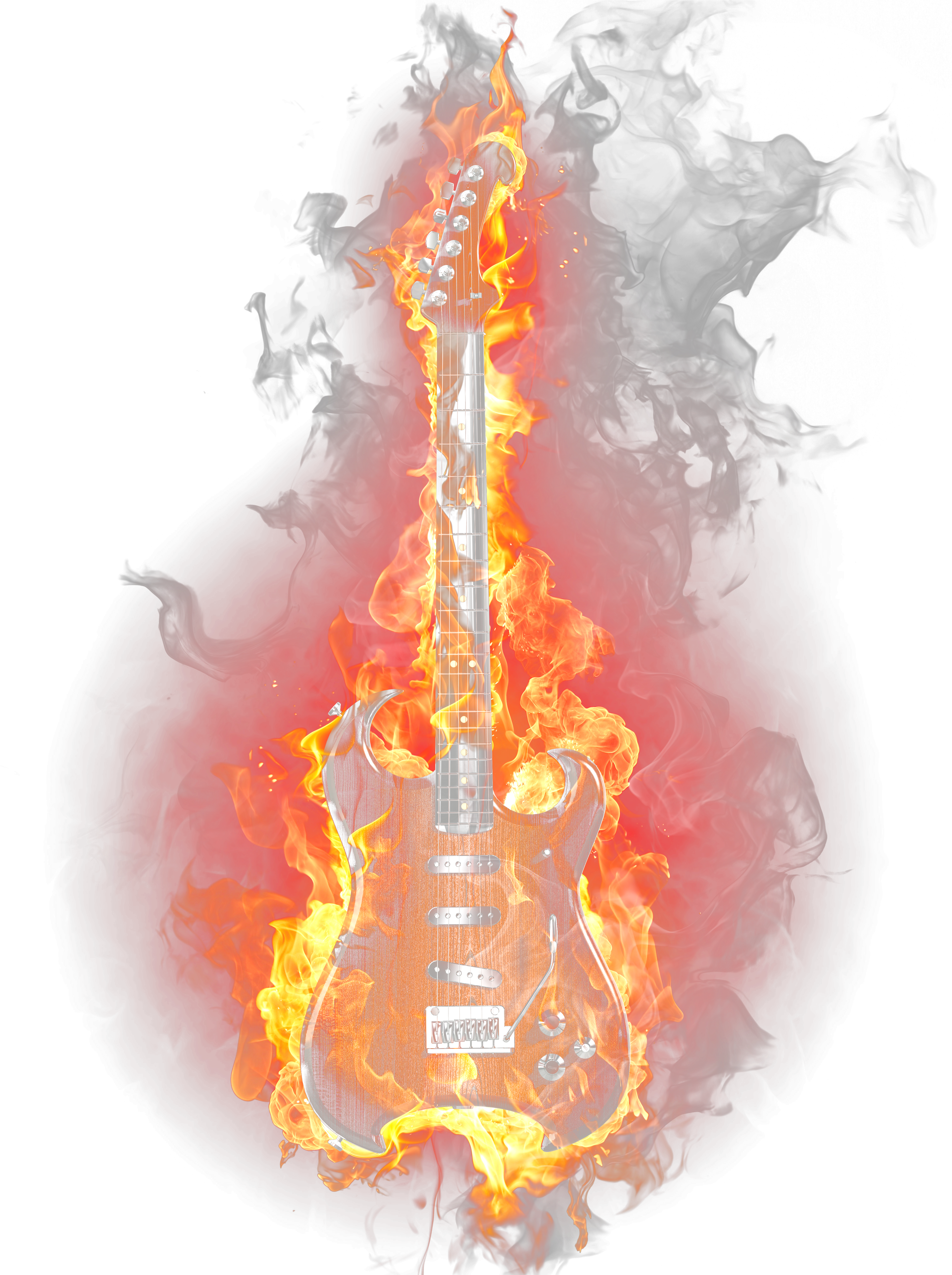 Fire Light Flame Guitar Burning Png Download Free Clipart Transparent Png (4620x6160), Png Download