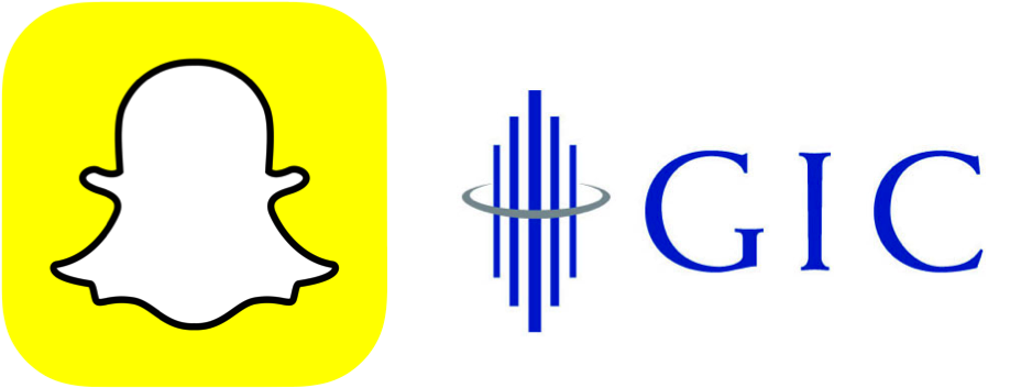 Snapchat Logo With Gic Png - Snapchat Circle Logo Transparent Background Clipart (928x353), Png Download
