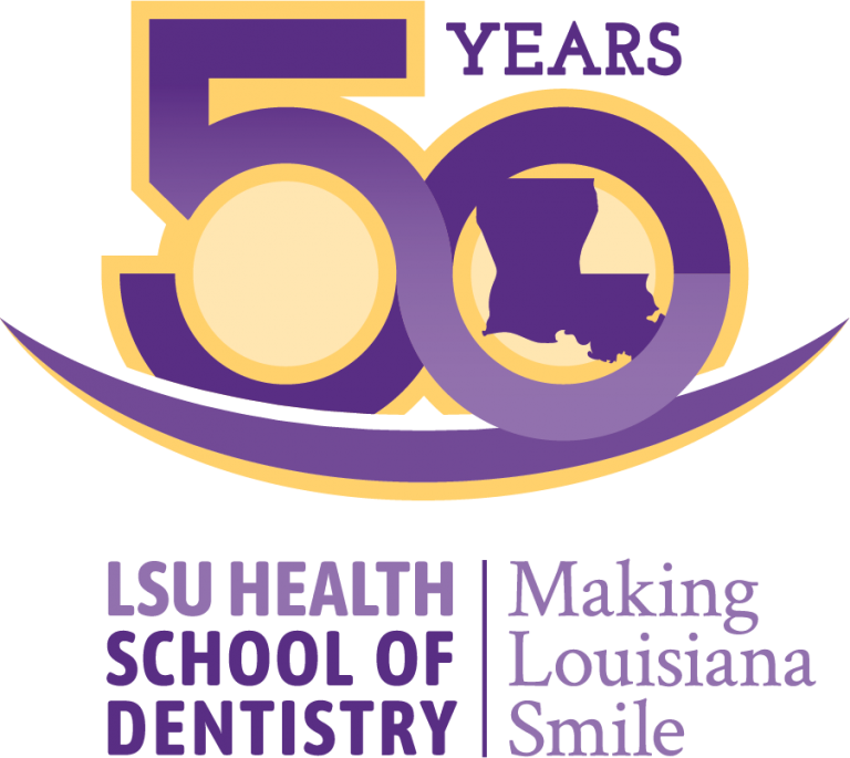 Lsu 2018 Dentistry 50thlogo Color-768x685 - Poster Clipart (768x685), Png Download