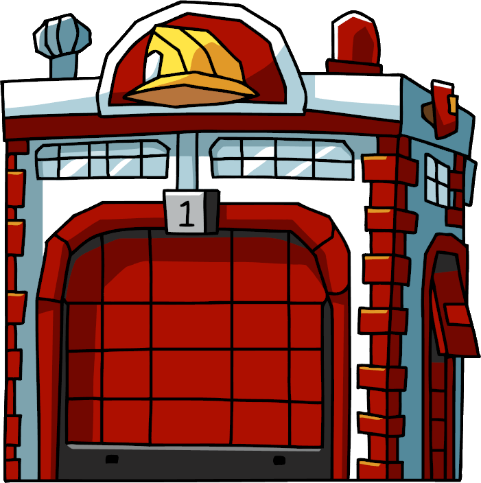 Fire Station Clipart Png - Fire Station Cartoon Png Transparent Png (701x704), Png Download