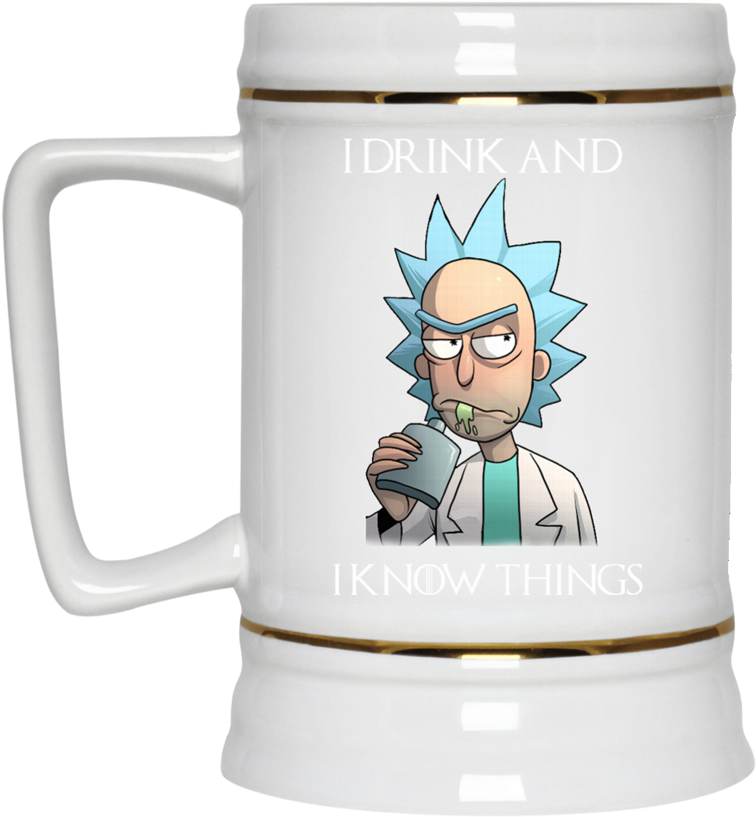 Image 278px Rick And Morty I Drink And I Know Things - Rick And Morty Coffee Clipart (1155x1155), Png Download