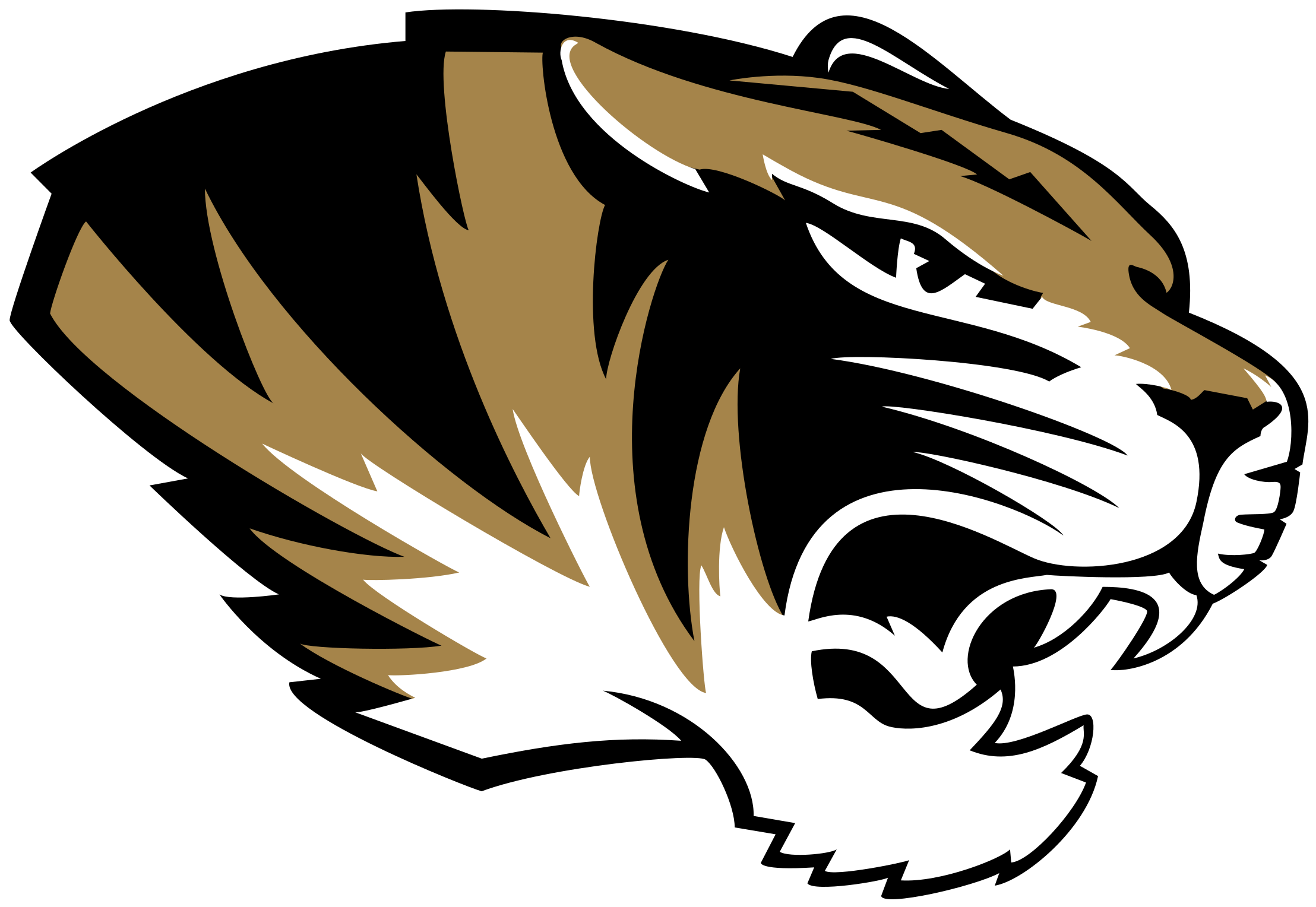 Missouri Tigers Logo Png - Mizzou Tiger Logo Vector Clipart (2400x2400), Png Download