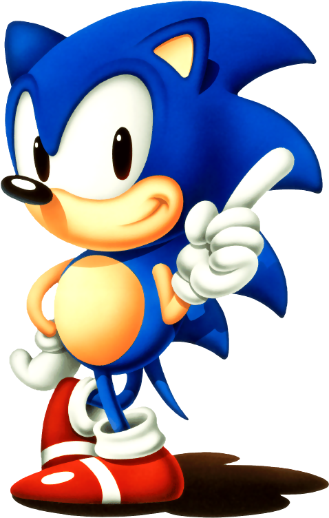Classic Sonic Png - Personnage De Jeu Video Clipart (488x768), Png Download