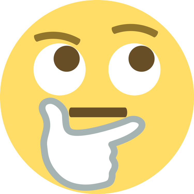 Animated Confused Emoji - Face Transparent Thinking Emoji Clipart (750x750), Png Download