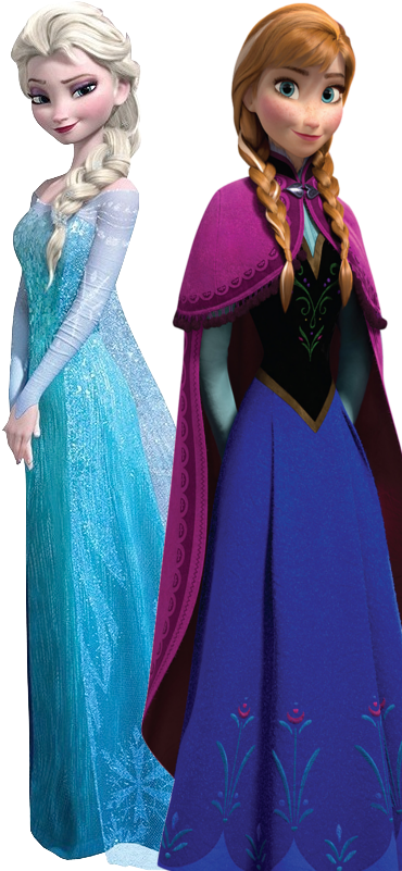 Elsa E Ana Png - Elsa And Anna Png Clipart (402x800), Png Download