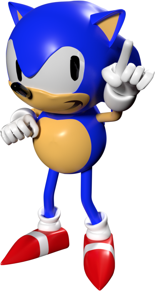 Classic Sonic Model Recreation - Sonic Xtreme Sonic 3d Model Clipart (1000x1000), Png Download