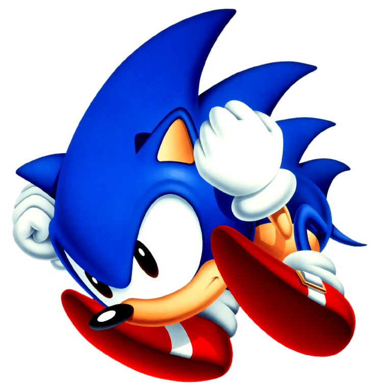 Do Sonic's Shoes Have A Buckle On Them - Classic Sonic Spin Dash Clipart (746x768), Png Download