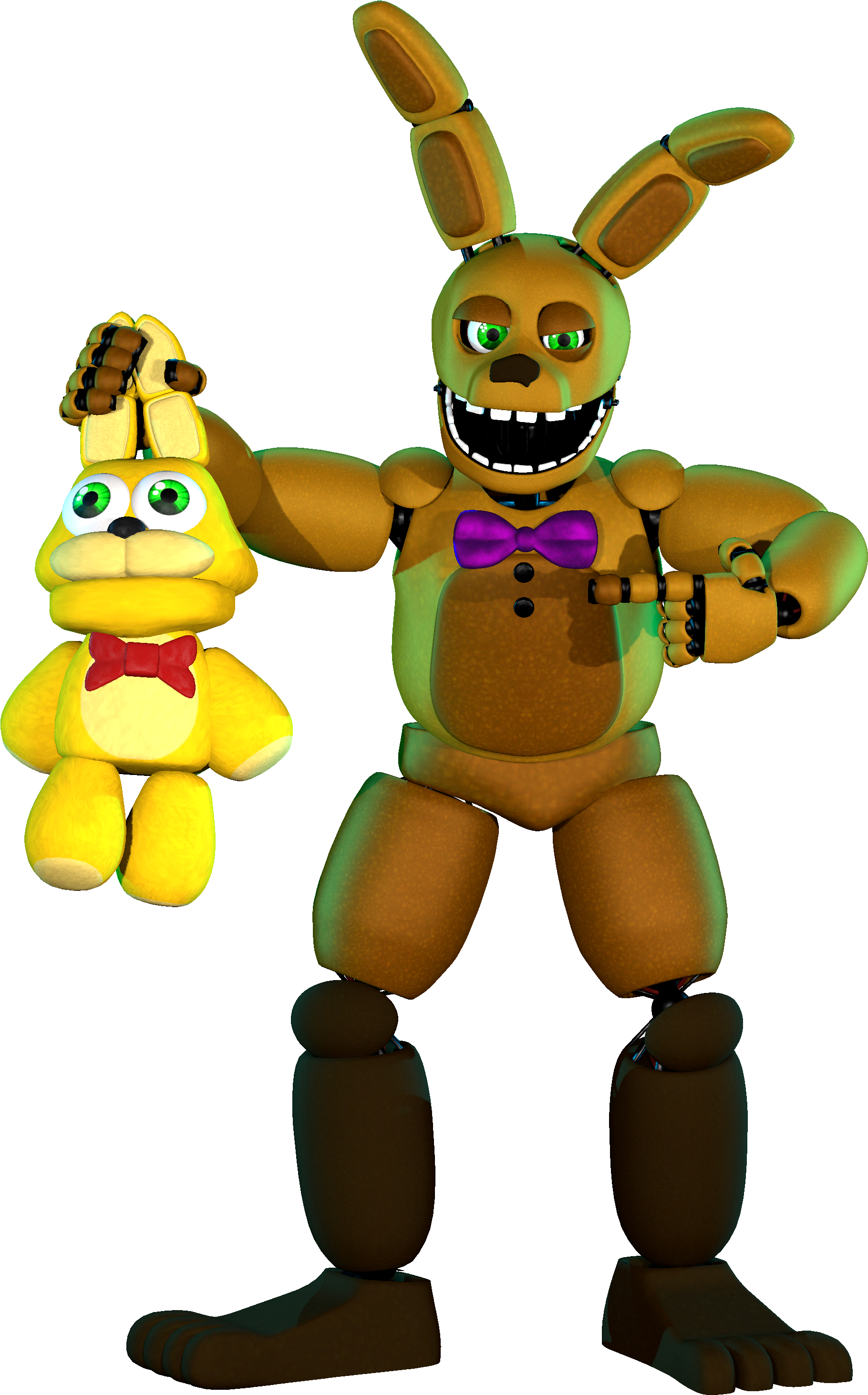 Five Nights At Freddy's - Failz Springbonnie Sfm Model Clipart (2640x3240), Png Download