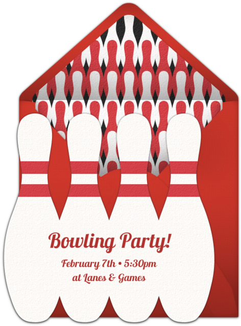 Bowling Pins Online Invitation - Duckpin Bowling Clipart (650x650), Png Download