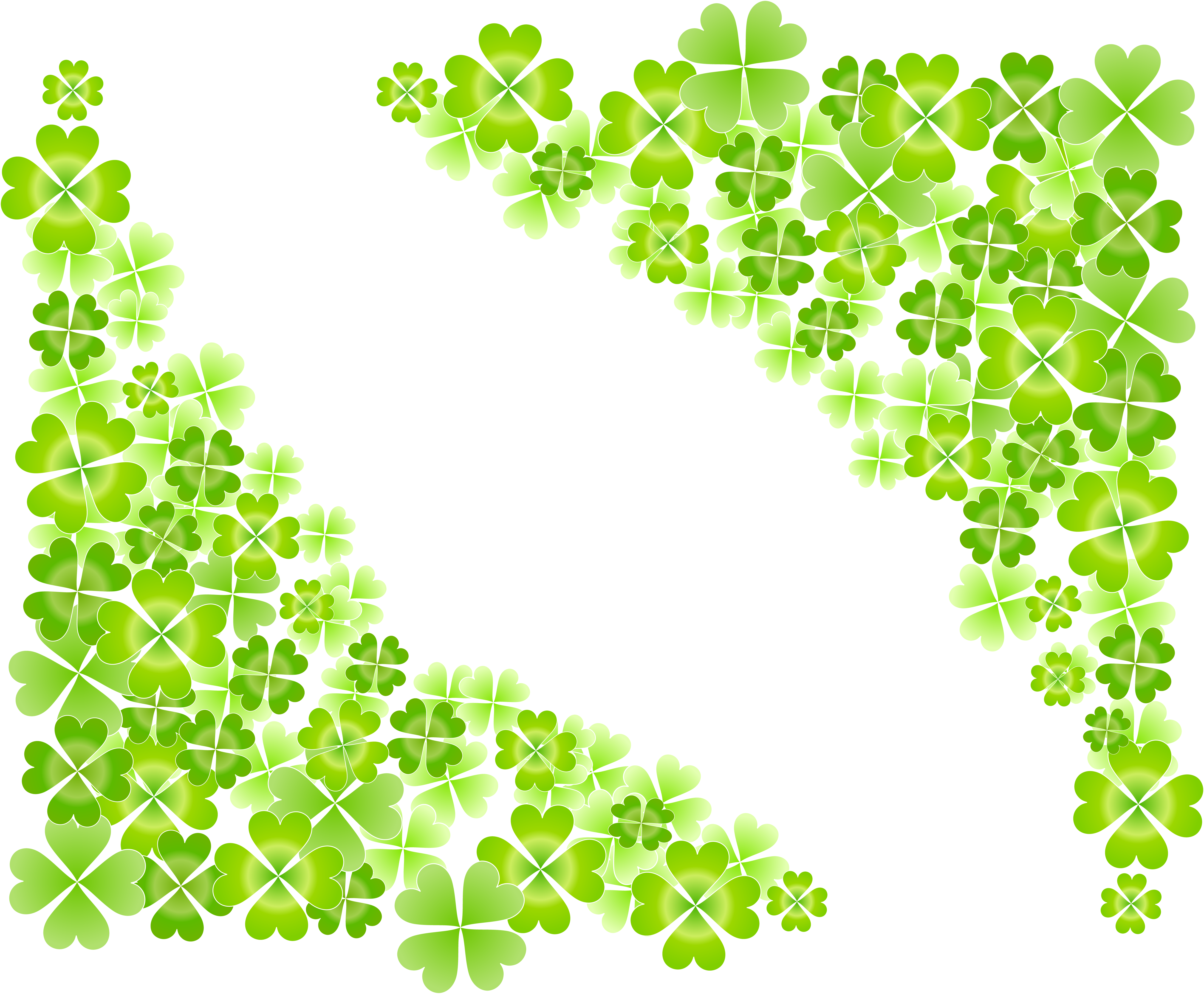 Four Leaf Clover Background - Transparent Background Four Leaf Clover Png Clipart (5242x4330), Png Download