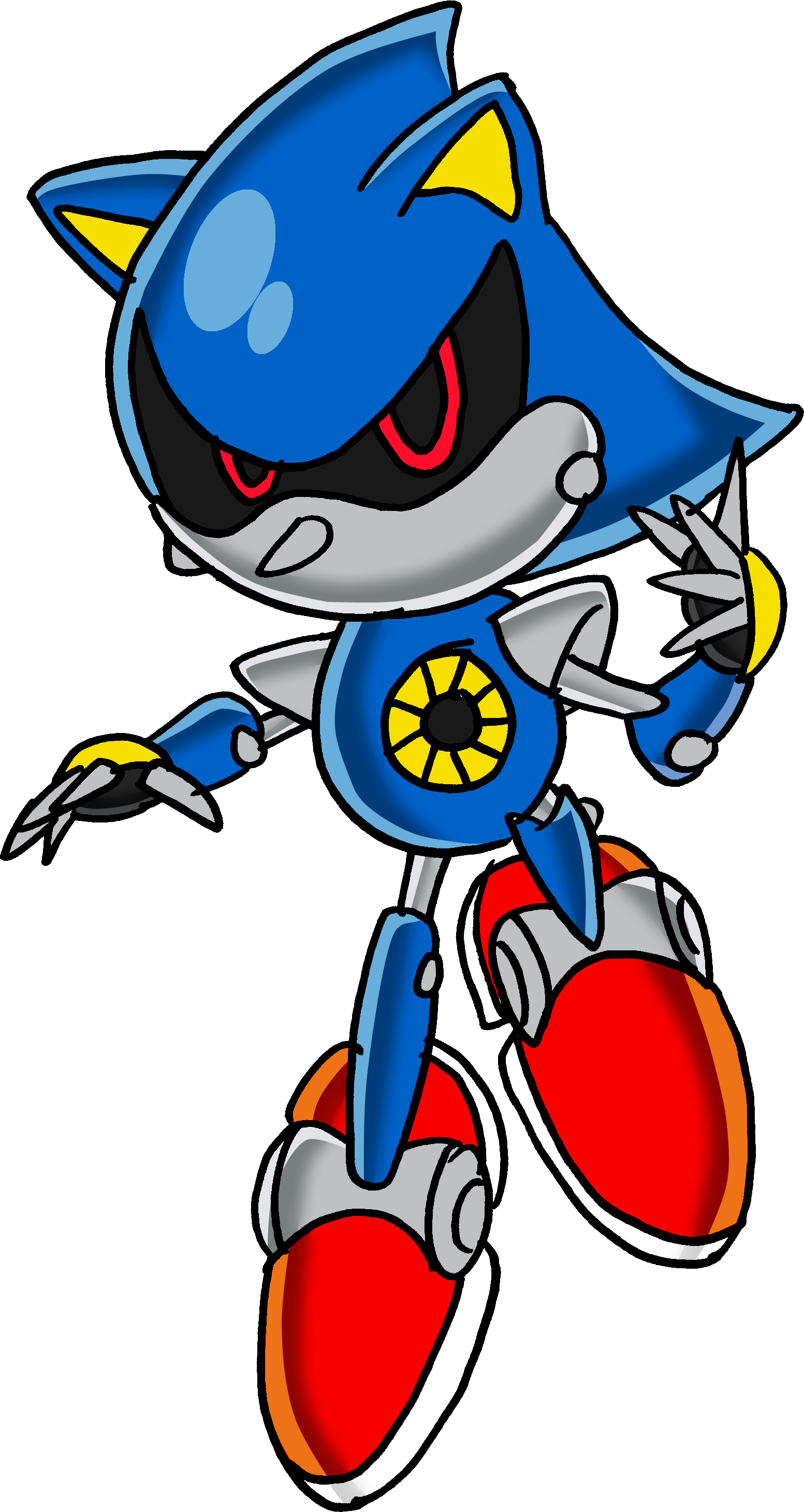 Sonic Hat Png - Sonic Metal Sonic Png Clipart (1553x2921), Png Download