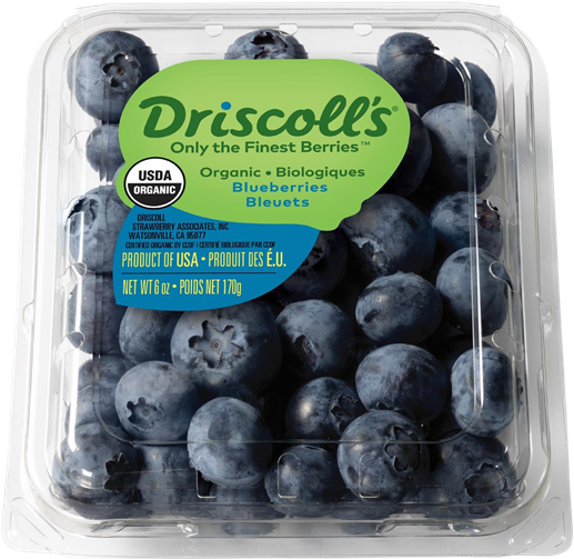 Driscoll's Organic Blueberries - Mora Azul Clipart (600x584), Png Download