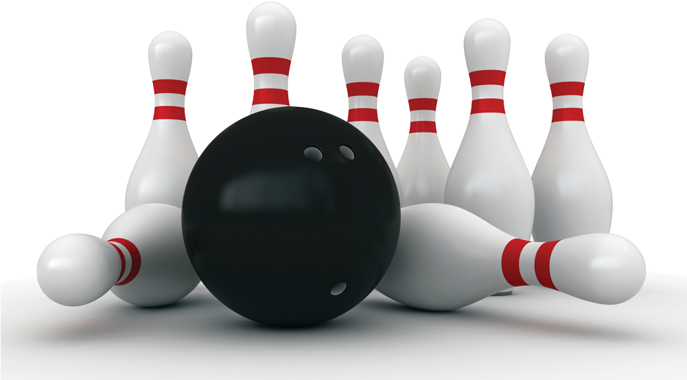 Crazy About Bowling - Pinos Com Bola De Boliche Clipart (1000x625), Png Download