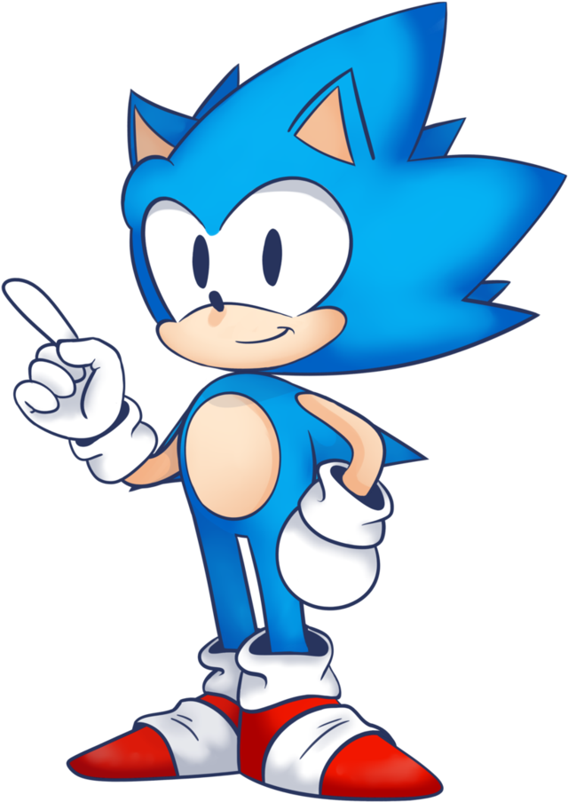 Classic Sonic By Misia321111 - Cartoon Clipart (798x1001), Png Download