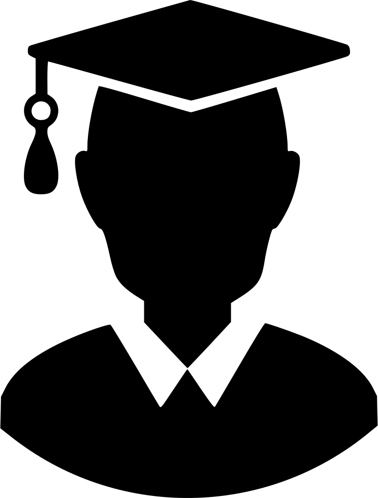 Png File Svg - Man In Graduation Cap Icon Clipart (744x980), Png Download