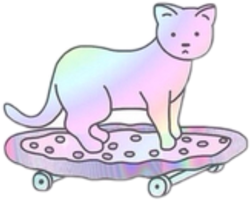 Cat Sticker - Png Pizza Cat Clipart (1024x817), Png Download