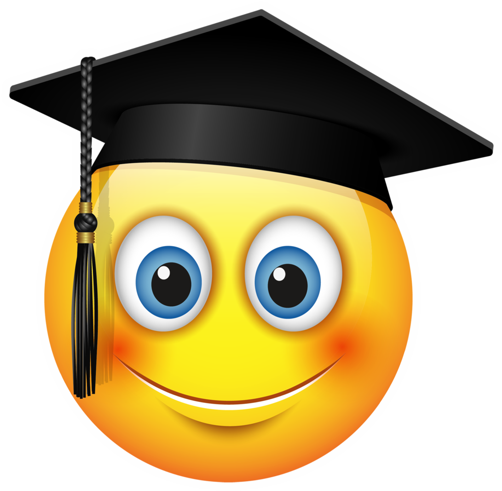 Emoji Graduate , Png Download - Emoji Con Gorro De Egresados Clipart (591x578), Png Download