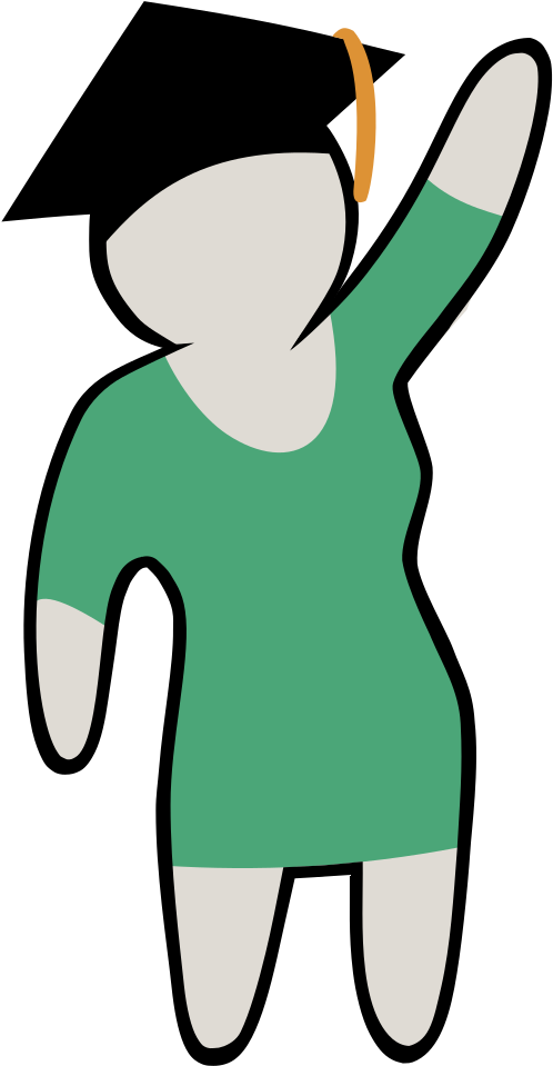 This Free Icons Png Design Of Graduate Person Clipart (1500x2400), Png Download