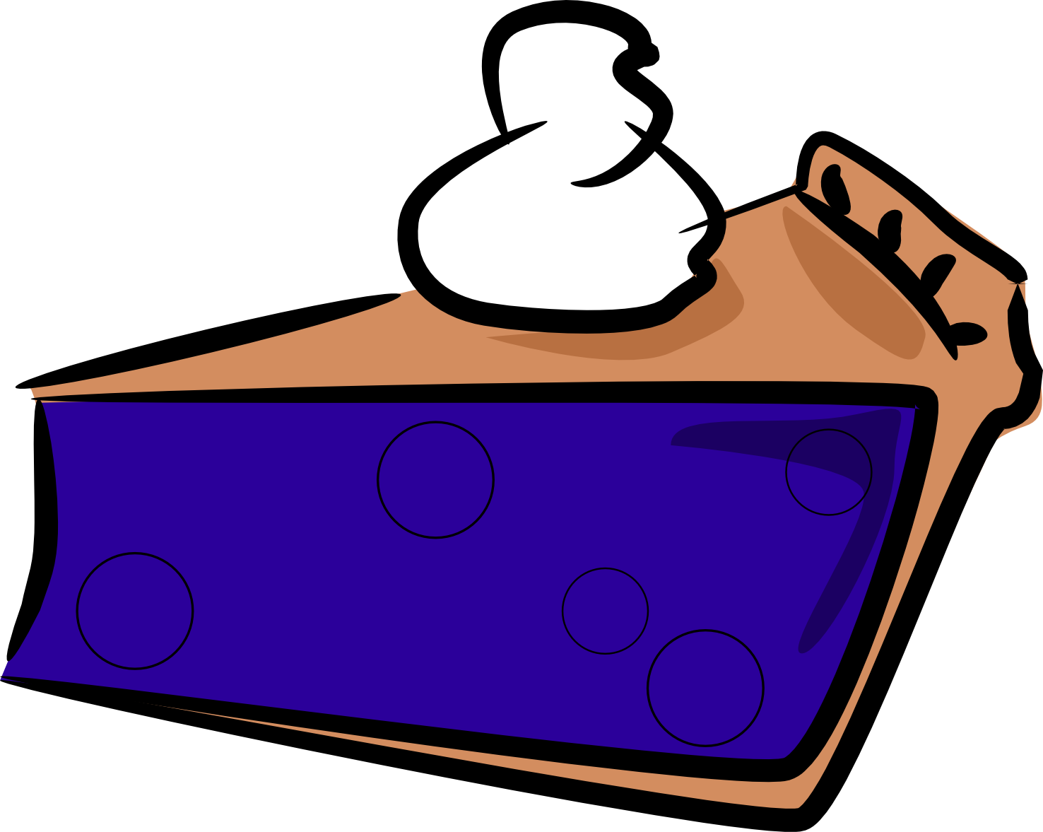 Blueberry Transparent Png Clip Art Image - Blueberry Pie Clipart With Ice Cream (1476x1177), Png Download