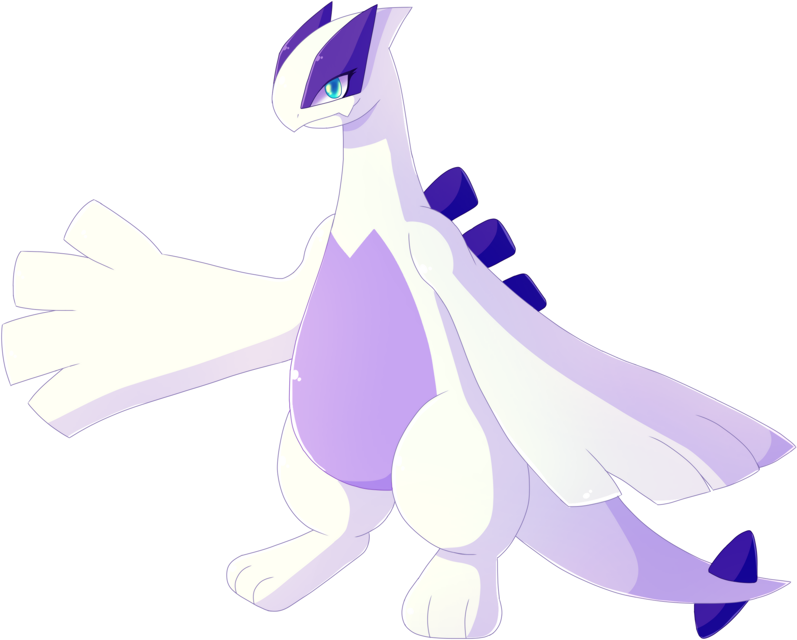 Mura The Lugia - Illustration Clipart (2636x2144), Png Download