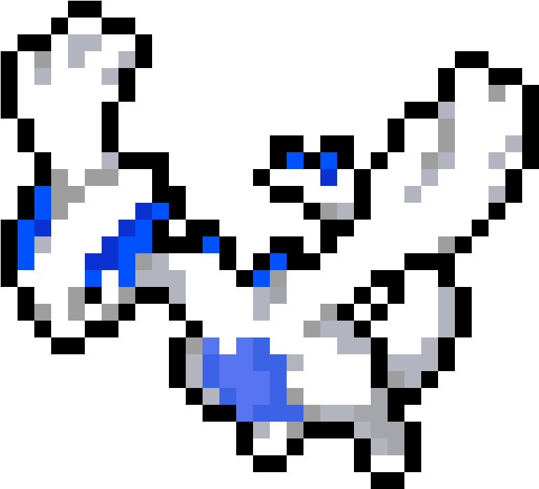 Lugia - Pixel Art Pokemon Lugia Clipart (1200x1200), Png Download