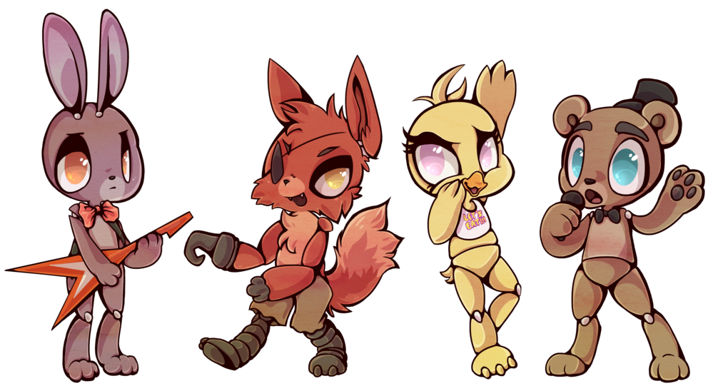 Fnaf Crew - Fnaf Fan Art Png Clipart (1024x560), Png Download