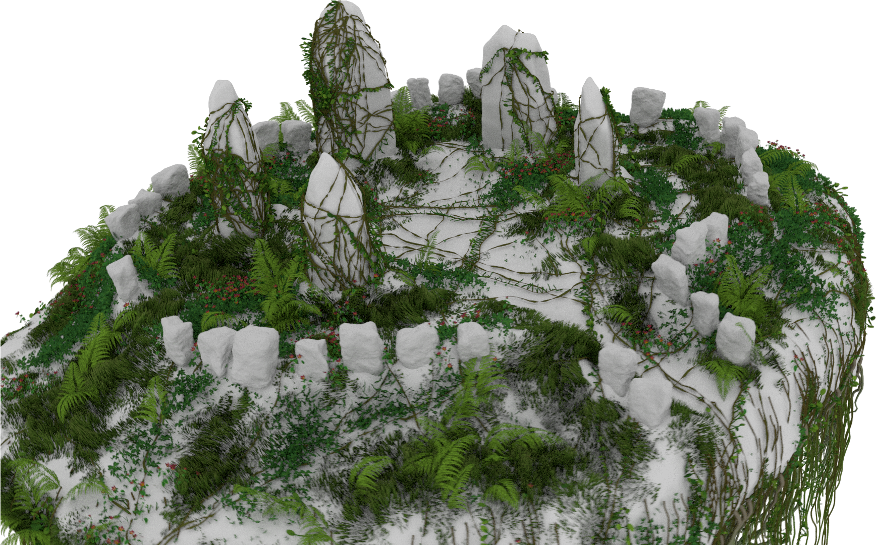 Procedural Island Houdini - Rohan Dalvi Floating Islands Clipart (1920x1080), Png Download