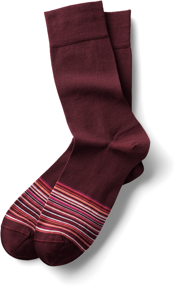 Business Light Bordeaux Halb Gestreift - Sock Clipart (776x1034), Png Download