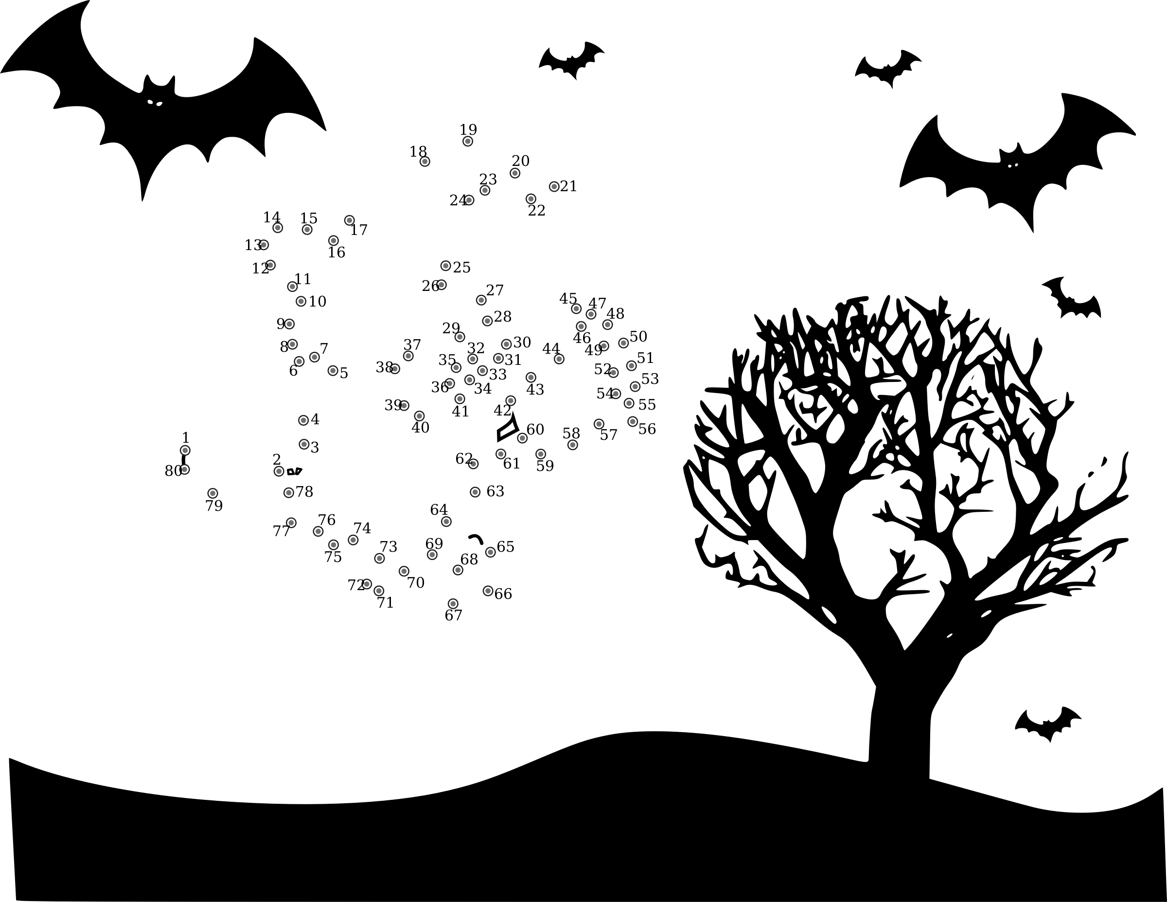 Connect The Dots - Halloween Png Clipart (2400x1854), Png Download