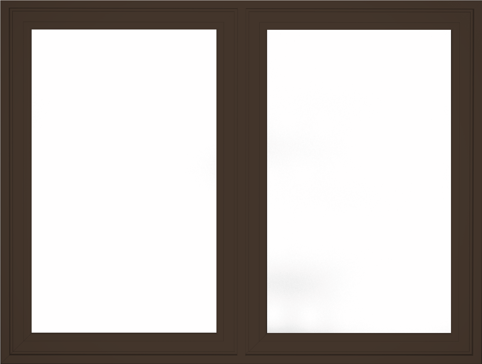 Wood Casement Windows - Brown Windows Png Clipart (1779x1382), Png Download