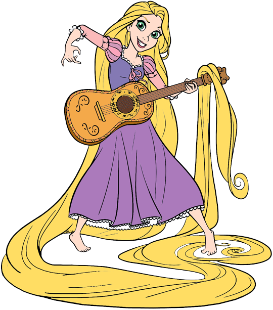 540 X 613 3 - Rapunzel Guitar Clipart (540x613), Png Download