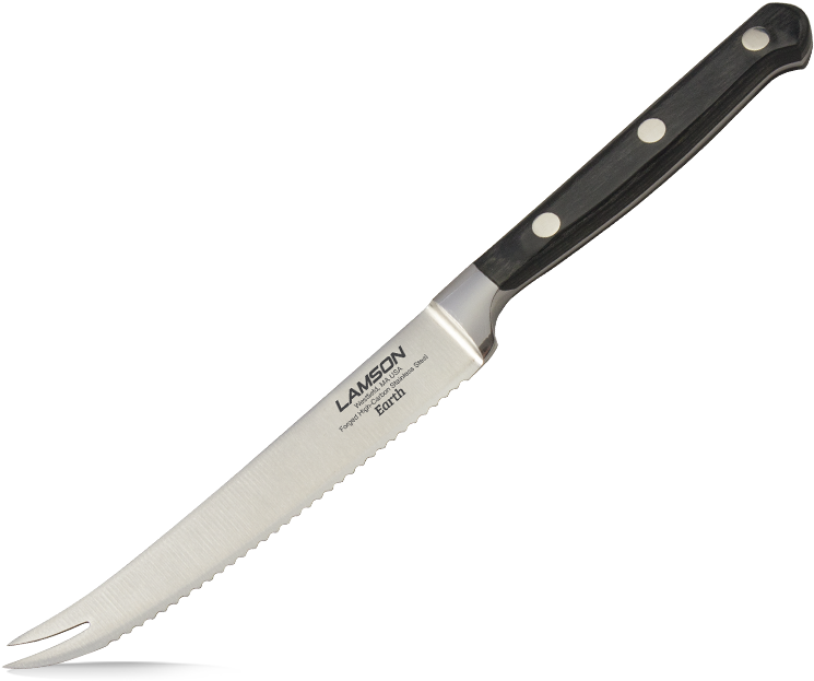 Serrated Tomato Knife 5" - Japanese Dagger Clipart (745x623), Png Download