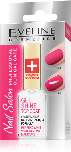 Nail Salon Professional Clinical Care Gel Shine Top - Top Coat Eveline Clipart (750x750), Png Download