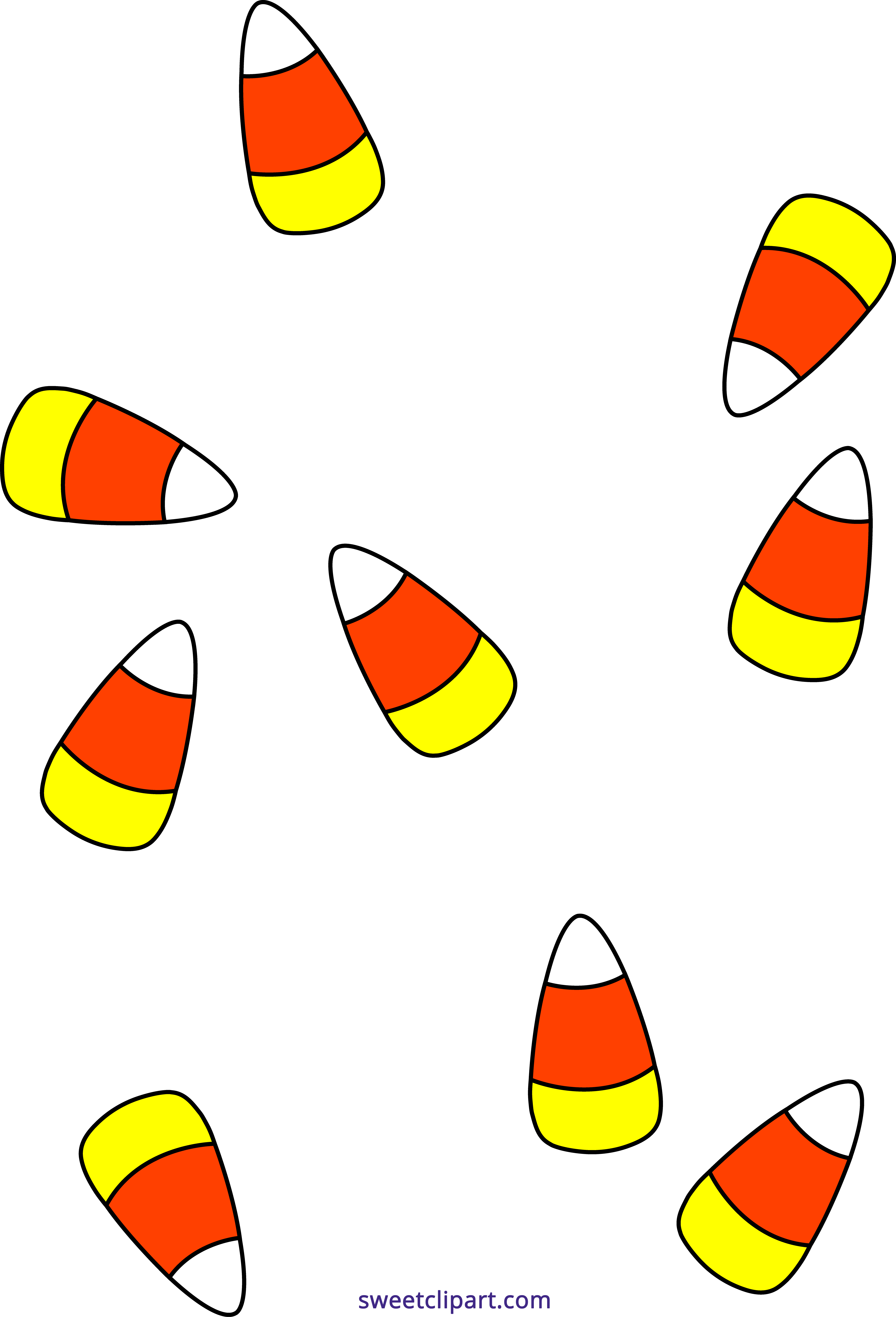 Graphic Download Holidays Halloween Set Sweet Clip - Halloween Candy Corn Clipart - Png Download (4510x6627), Png Download