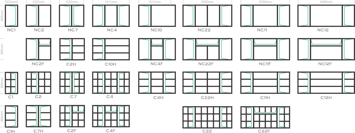 C Type Window Frames - H Vermindert Akkord Gitarre Clipart (1149x433), Png Download