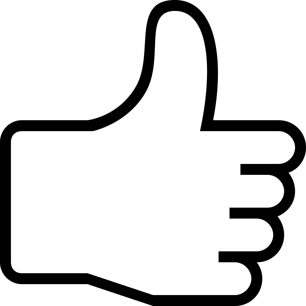 Youtube Thumbs Up Sign - Dedo Para Arriba Para Colorear Clipart (980x980), Png Download