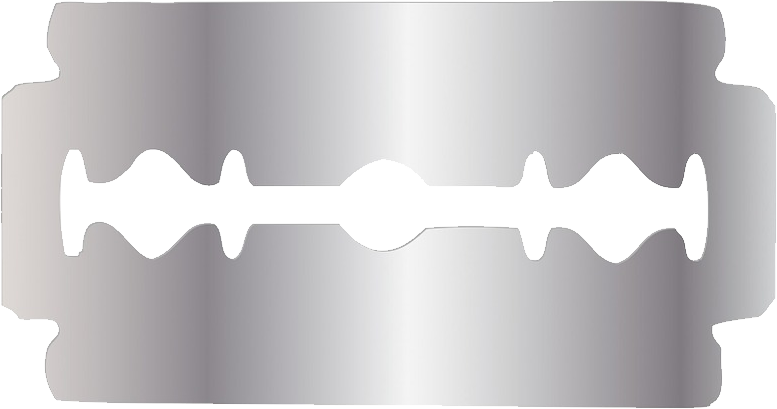 Razor Blade Png - Razor Blade Icon Transparent Clipart (777x409), Png Download
