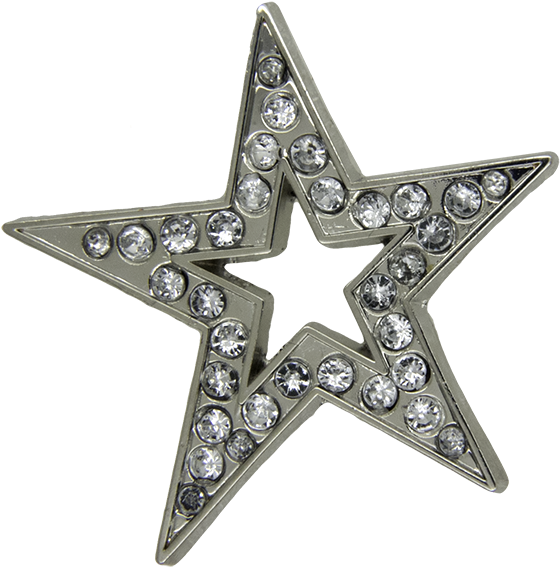 Star Pin, Rhinestone - Cross Clipart (600x600), Png Download