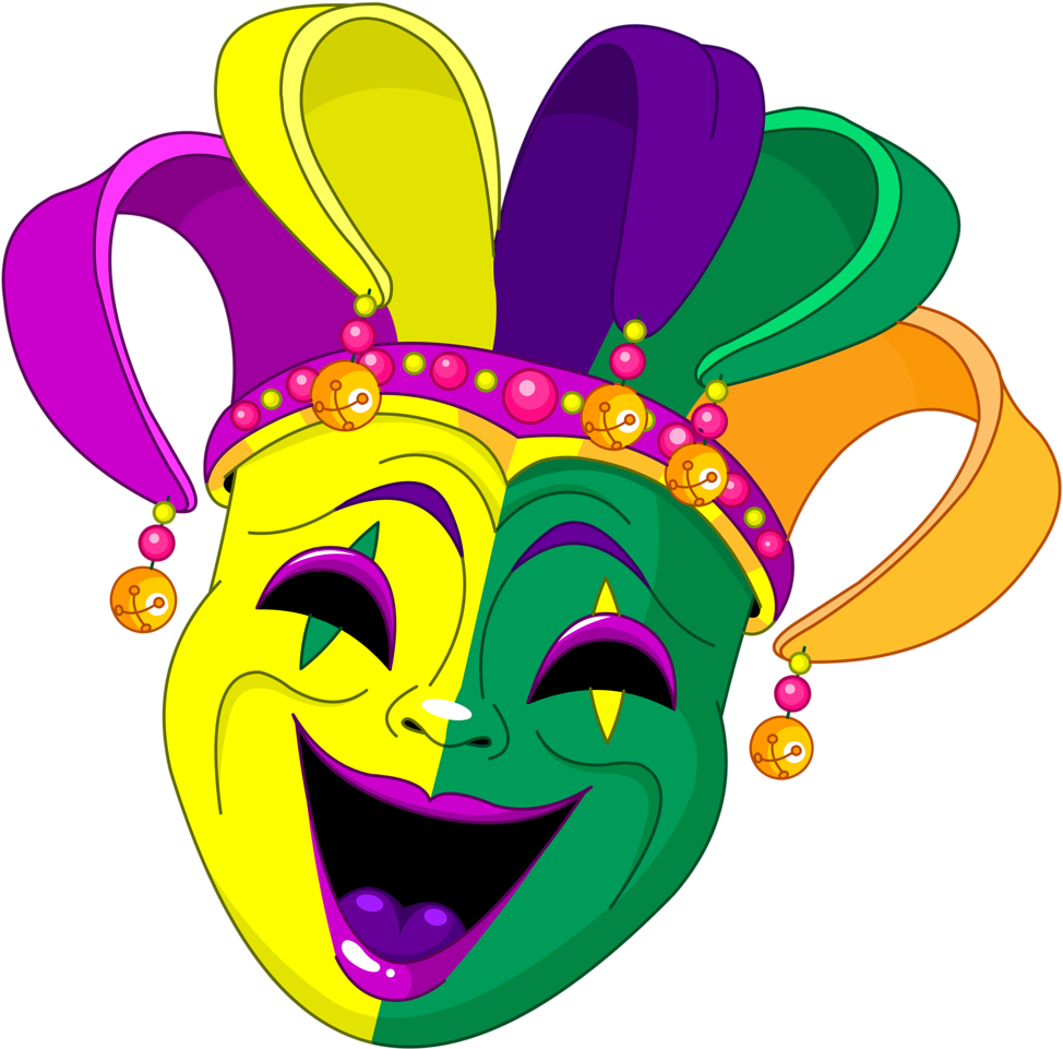 Banner Black And White Download Png Silhouettes And - Clip Art Mardi Gras Mask Transparent Png (1024x995), Png Download