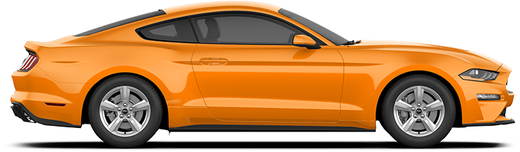 Ford Mustang Gt Orange Png Clipart (740x555), Png Download