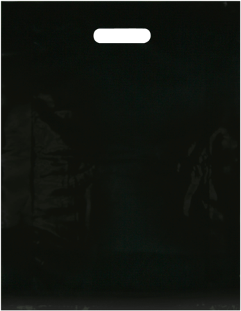 Large Black Plastic Bags With Die Cut Handles - Bag Clipart (600x600), Png Download