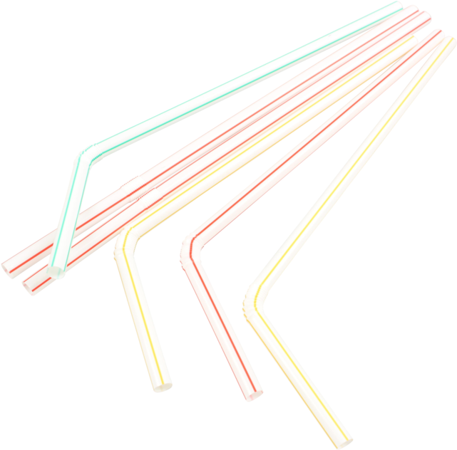 Drinking Straw, Bendy, Pp, 210mm, Assorted - Parallel Clipart (641x632), Png Download