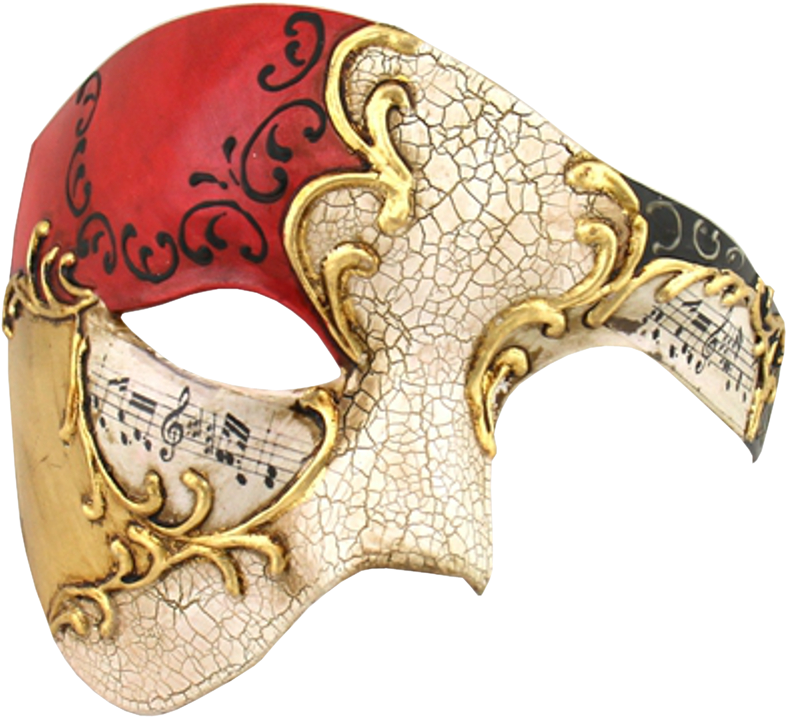Masquerade Masks Png - Masquerade Half Face Masks Png Clipart (1001x999), Png Download