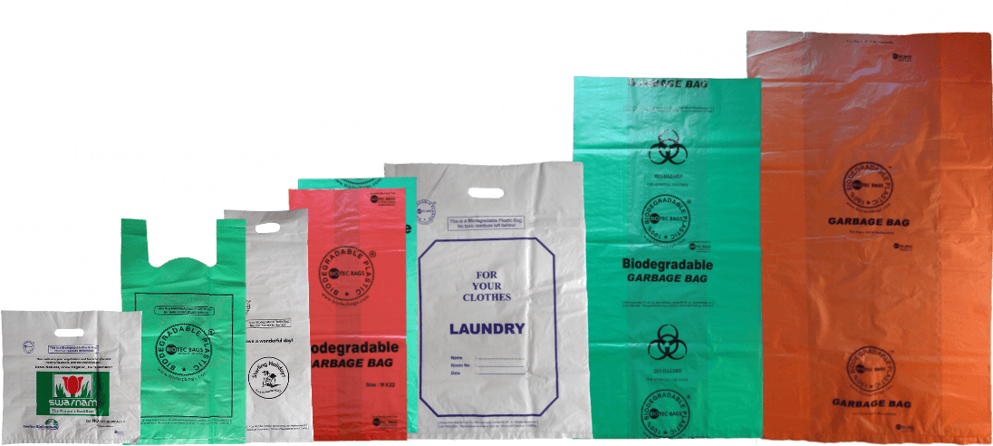 In Various Shapes, Sizes And Colours - Biodegradable Plastic Bags Manufacturer In India Clipart (1100x500), Png Download