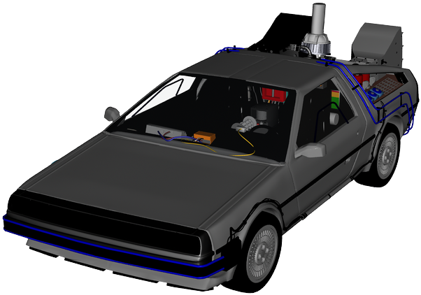 Delorean - Photobucket Clipart (729x876), Png Download