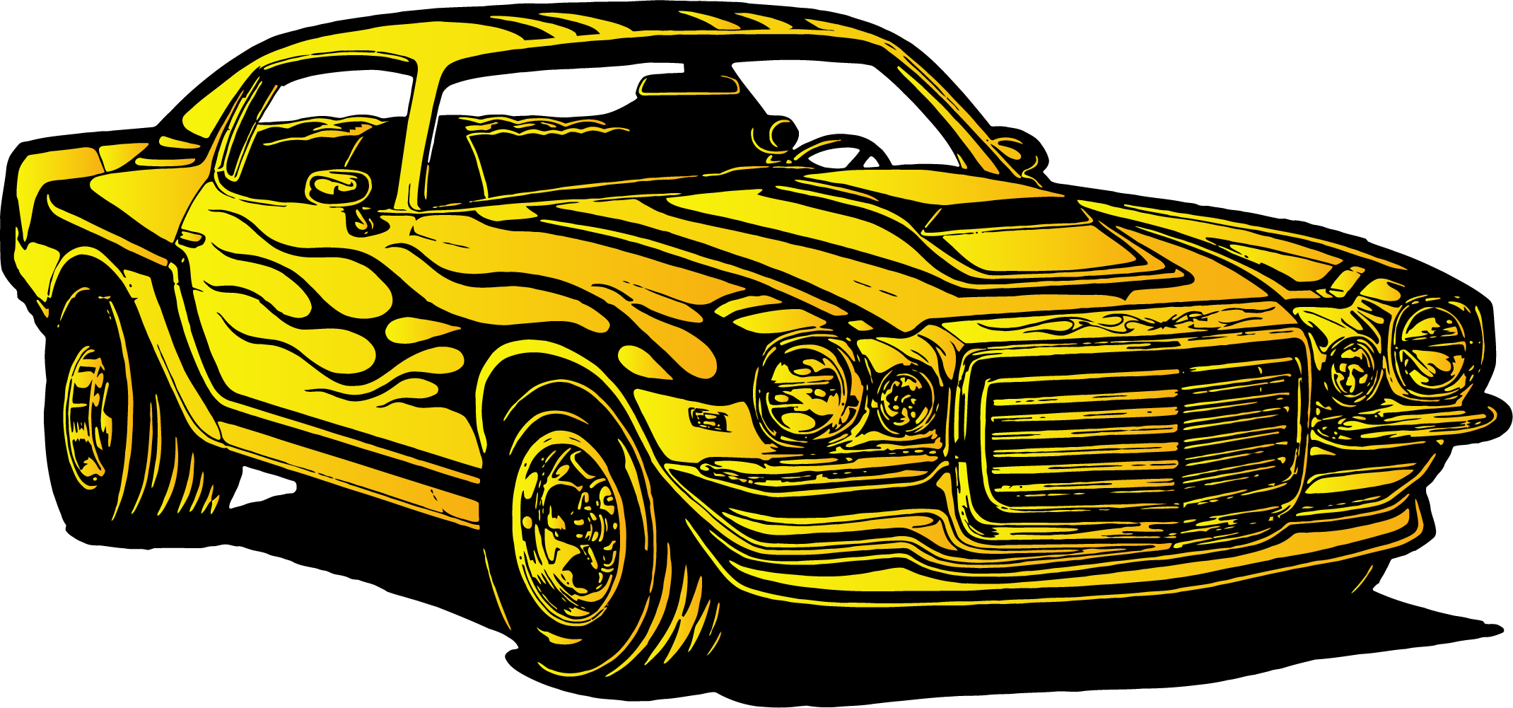 Sports Car Ford Mustang Clip Art - Car - Png Download (2140x1001), Png Download