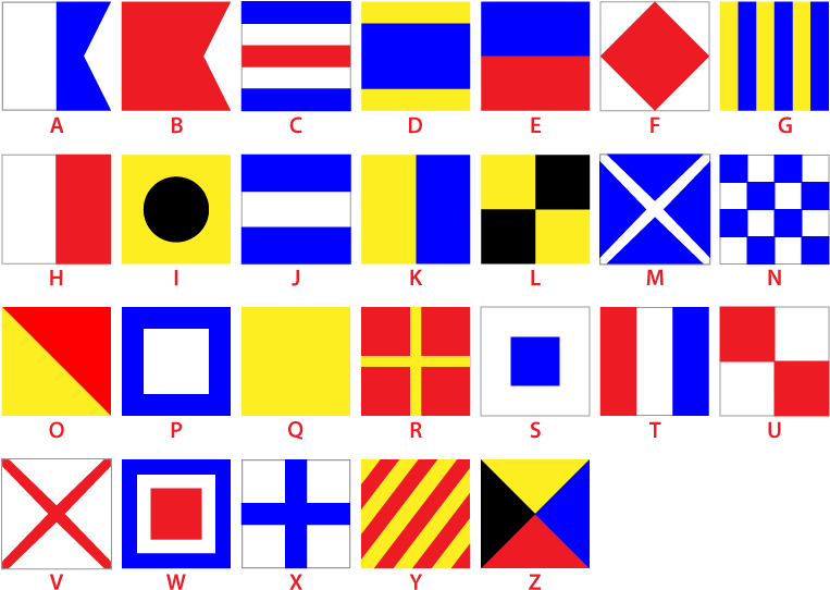 Printable Maritime Signal Flags Clipart (780x570), Png Download